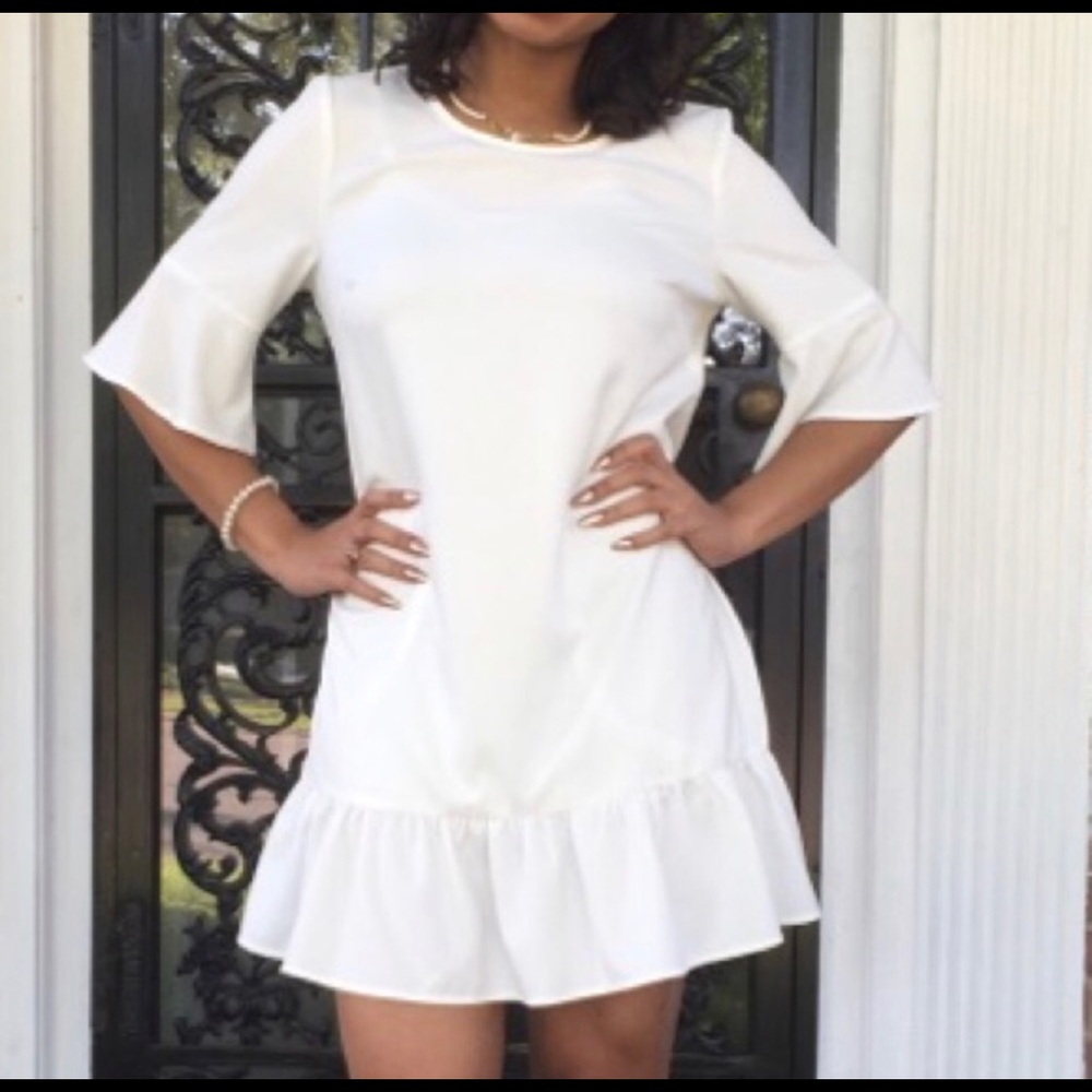 White casual dress